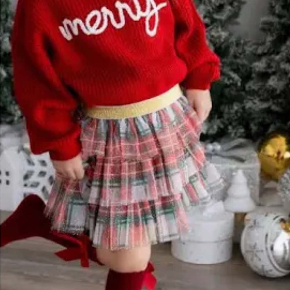 NWT plaid tutu 2-4Y